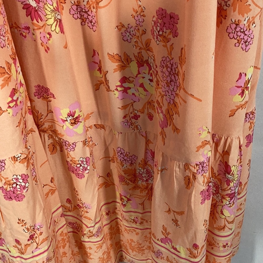 Baltic Born Peach Floral Midi Dress - Picture 10 of 12